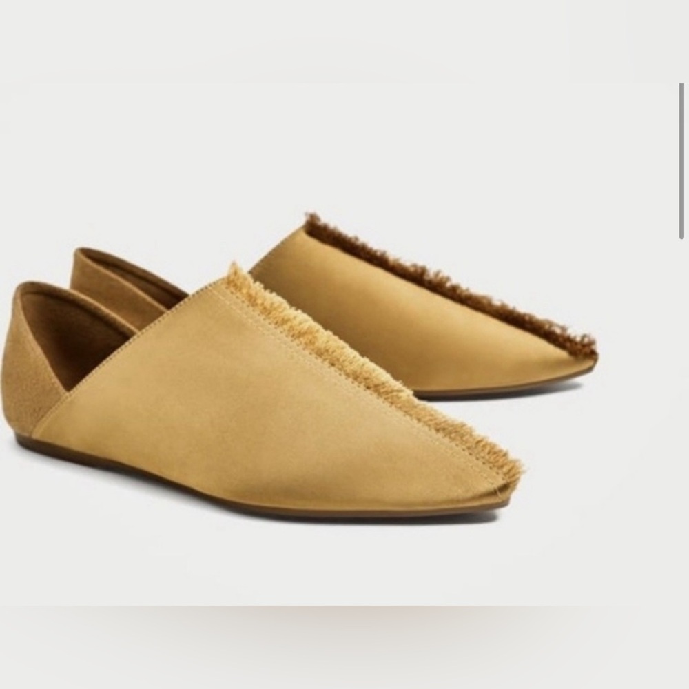 Zara Woman Boho Pointy Toed Flats
